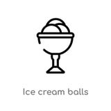 icono del vector de la taza de las bolas del helado del esquema l?nea simple negra aislada ejemplo del elemento del concepto de l stock de ilustración icono del vector de la taza de las bolas del helado del esquema l?nea simple negra aislada ejemplo del elemento del concepto de l stock de ilustración