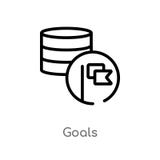 icono del vector de las metas del esquema l?nea simple negra aislada ejemplo del elemento del concepto grande de los datos metas stock de ilustración icono del vector de las metas del esquema l?nea simple negra aislada ejemplo del elemento del concepto grande de los datos metas stock de ilustración