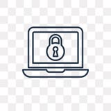 Icono del vector de Ransomware en el fondo transparente, linea ilustración del vector Icono del vector de Ransomware en el fondo transparente, linea ilustración del vector