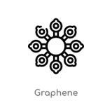 icono del vector del graphene del esquema l?nea simple negra aislada ejemplo del elemento del concepto artificial del intellegenc stock de ilustración icono del vector del graphene del esquema l?nea simple negra aislada ejemplo del elemento del concepto artificial del intellegenc stock de ilustración