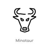icono del vector del minotaur del esquema r minotaur editable del movimiento del vector stock de ilustración icono del vector del minotaur del esquema r minotaur editable del movimiento del vector stock de ilustración