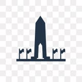 Icono del vector del monumento de Washington aislado en backgrou transparente stock de ilustración Icono del vector del monumento de Washington aislado en backgrou transparente stock de ilustración