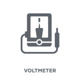 Icono del voltímetro de la colección stock de ilustración Icono del voltímetro de la colección stock de ilustración
