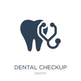 icono dental del chequeo en estilo de moda del diseño icono dental del chequeo aislado en el fondo blanco icono dental del vector stock de ilustración icono dental del chequeo en estilo de moda del diseño icono dental del chequeo aislado en el fondo blanco icono dental del vector stock de ilustración