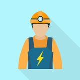 Icono eléctrico del hombre, estilo plano libre illustration Icono eléctrico del hombre, estilo plano libre illustration