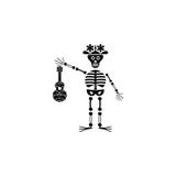 Icono esquelético de la guitarra Elemento del icono muerto del día para los apps móviles del concepto y de la web El icono esquel stock de ilustración Icono esquelético de la guitarra Elemento del icono muerto del día para los apps móviles del concepto y de la web El icono esquel stock de ilustración