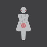 Icono femenino que pica vaginal Medicina o efecto secundario antibiótico Concepto del problema de salud de las mujeres Ilustración del Vector Icono femenino que pica vaginal Medicina o efecto secundario antibiótico Concepto del problema de salud de las mujeres Ilustración del Vector