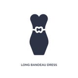 icono largo del vestido de la sombrerera en el fondo blanco Ejemplo simple del elemento del concepto de la ropa libre illustration icono largo del vestido de la sombrerera en el fondo blanco Ejemplo simple del elemento del concepto de la ropa libre illustration