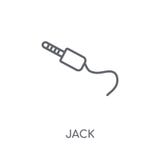 Icono linear de Jack Concepto moderno del logotipo de Jack del esquema en la parte posterior blanca ilustración del vector Icono linear de Jack Concepto moderno del logotipo de Jack del esquema en la parte posterior blanca ilustración del vector