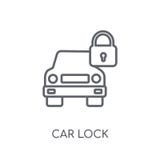 icono linear de la cerradura del coche Concepto moderno del logotipo de la cerradura del coche del esquema en wh libre illustration icono linear de la cerradura del coche Concepto moderno del logotipo de la cerradura del coche del esquema en wh libre illustration