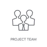 icono linear del equipo de proyecto Conce moderno del logotipo del equipo de proyecto del esquema ilustración del vector icono linear del equipo de proyecto Conce moderno del logotipo del equipo de proyecto del esquema ilustración del vector