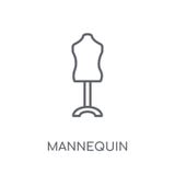 Icono linear del maniquí Concepto moderno del logotipo del maniquí del esquema encendido libre illustration Icono linear del maniquí Concepto moderno del logotipo del maniquí del esquema encendido libre illustration