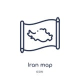 Icono linear del mapa de Irán de la colección del esquema de Countrymaps Línea fina vector del mapa de Irán aislado en el fondo b stock de ilustración Icono linear del mapa de Irán de la colección del esquema de Countrymaps Línea fina vector del mapa de Irán aislado en el fondo b stock de ilustración
