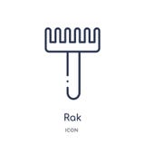 Icono linear del rak de la colección agrícola y que cultiva un huerto de la agricultura del esquema Línea fina vector del rak ais ilustración del vector Icono linear del rak de la colección agrícola y que cultiva un huerto de la agricultura del esquema Línea fina vector del rak ais ilustración del vector