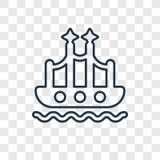 Icono linear del vector del concepto de la puerta de oro aislado en b transparente stock de ilustración Icono linear del vector del concepto de la puerta de oro aislado en b transparente stock de ilustración