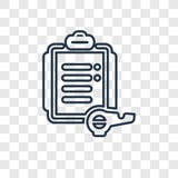 Icono linear del vector del concepto de los resultados aislado en backg transparente ilustración del vector Icono linear del vector del concepto de los resultados aislado en backg transparente ilustración del vector