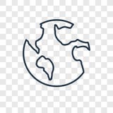 Icono linear del vector del concepto del mundo aislado en backgro transparente libre illustration Icono linear del vector del concepto del mundo aislado en backgro transparente libre illustration