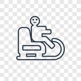 Icono linear del vector del concepto del trineo aislado en backgrou transparente ilustración del vector Icono linear del vector del concepto del trineo aislado en backgrou transparente ilustración del vector