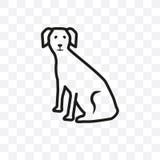 Icono linear del vector del perro de Terrier blanco de montaña del oeste aislado en el fondo transparente, transparenc del perro ilustración del vector Icono linear del vector del perro de Terrier blanco de montaña del oeste aislado en el fondo transparente, transparenc del perro ilustración del vector
