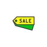 Icono llenado etiquetas del esquema de la venta libre illustration Icono llenado etiquetas del esquema de la venta libre illustration