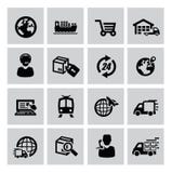 Icono logístico y del envío stock de ilustración Icono logístico y del envío stock de ilustración