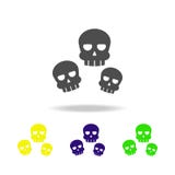 icono multicolor de los cráneos Elemento del ejemplo de los elementos del fantasma Las muestras y el icono de los símbolos se pue stock de ilustración icono multicolor de los cráneos Elemento del ejemplo de los elementos del fantasma Las muestras y el icono de los símbolos se pue stock de ilustración