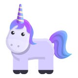 Icono mágico del unicornio, estilo de la historieta stock de ilustración Icono mágico del unicornio, estilo de la historieta stock de ilustración