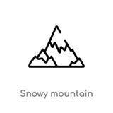 icono nevoso del vector de la montaña del esquema línea simple negra aislada ejemplo del elemento del concepto del invierno Movim ilustración del vector icono nevoso del vector de la montaña del esquema línea simple negra aislada ejemplo del elemento del concepto del invierno Movim ilustración del vector