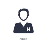 icono paciente en el fondo blanco Ejemplo simple del elemento del concepto médico ilustración del vector icono paciente en el fondo blanco Ejemplo simple del elemento del concepto médico ilustración del vector
