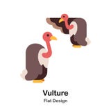 Icono plano del buitre libre illustration Icono plano del buitre libre illustration