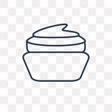 Icono poner crema facial del vector aislado en el fondo transparente, lin libre illustration Icono poner crema facial del vector aislado en el fondo transparente, lin libre illustration