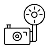 Icono retro de la cámara stock de ilustración Icono retro de la cámara stock de ilustración