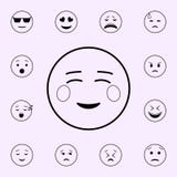 icono t?mido Sistema universal de los iconos de Emoji para la web y el m?vil libre illustration icono t?mido Sistema universal de los iconos de Emoji para la web y el m?vil libre illustration