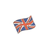 Icono y fondo BRITÁNICOS de la bandera con diseño plano stock de ilustración Icono y fondo BRITÁNICOS de la bandera con diseño plano stock de ilustración