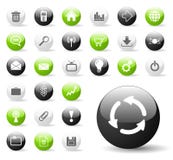 Iconos brillantes de la aplicación stock de ilustración Iconos brillantes de la aplicación stock de ilustración