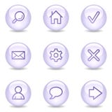 Iconos básicos del Web, serie brillante de la perla ilustración del vector Iconos básicos del Web, serie brillante de la perla ilustración del vector