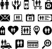 Iconos del cuarto de baño ilustración del vector. Ilustración de grifo