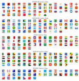 Iconos cuadrados redondeados de la bandera nacional del vector libre illustration Iconos cuadrados redondeados de la bandera nacional del vector libre illustration