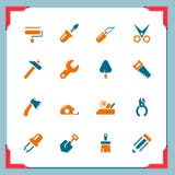 Iconos de la herramienta del trabajo | En una serie del marco libre illustration Iconos de la herramienta del trabajo | En una serie del marco libre illustration