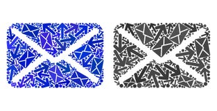 Iconos de la letra del mosaico de los caminos del correo stock de ilustración Iconos de la letra del mosaico de los caminos del correo stock de ilustración