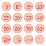 Iconos de la venta, etiquetas engomadas de la etiqueta o escrituras de la etiqueta rosadas retras libre illustration Iconos de la venta, etiquetas engomadas de la etiqueta o escrituras de la etiqueta rosadas retras libre illustration