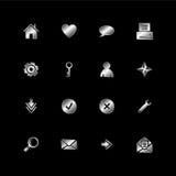 Iconos de plata del Web Iconos de plata del Web