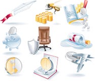 Iconos del asunto del vector fijados libre illustration Iconos del asunto del vector fijados libre illustration