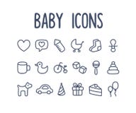 Iconos del bebé stock de ilustración Iconos del bebé stock de ilustración