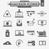 Iconos del pirata informático ilustración del vector Iconos del pirata informático ilustración del vector