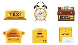 Iconos del servicio del taxi del vector. Parte 2 libre illustration Iconos del servicio del taxi del vector. Parte 2 libre illustration