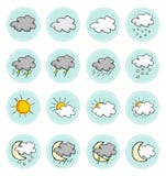 Iconos del tiempo fijados ilustración del vector Iconos del tiempo fijados ilustración del vector