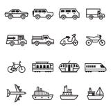 Iconos del transporte Imagen de archivo libre de regalías Iconos del transporte Imagen de archivo libre de regalías
