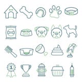 Iconos del vector fijados para crear el infographics relacionado con los perros, como el cuello, la comida, el cuenco, el juguete ilustración del vector Iconos del vector fijados para crear el infographics relacionado con los perros, como el cuello, la comida, el cuenco, el juguete ilustración del vector