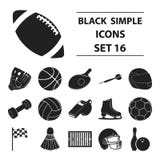 Iconos determinados del deporte y de la aptitud en estilo negro El deporte y la aptitud grandes de la colección vector el ejemplo ilustración del vector Iconos determinados del deporte y de la aptitud en estilo negro El deporte y la aptitud grandes de la colección vector el ejemplo ilustración del vector
